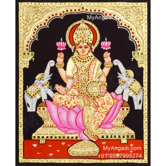 Gajalakshmi Tanjore Painting