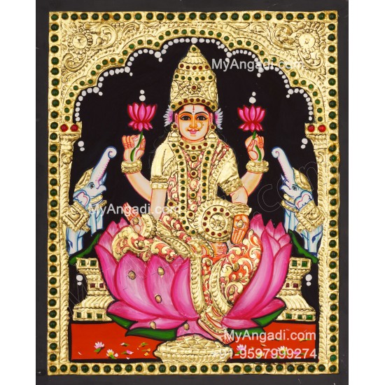 Gajalakshmi Tanjore Painting