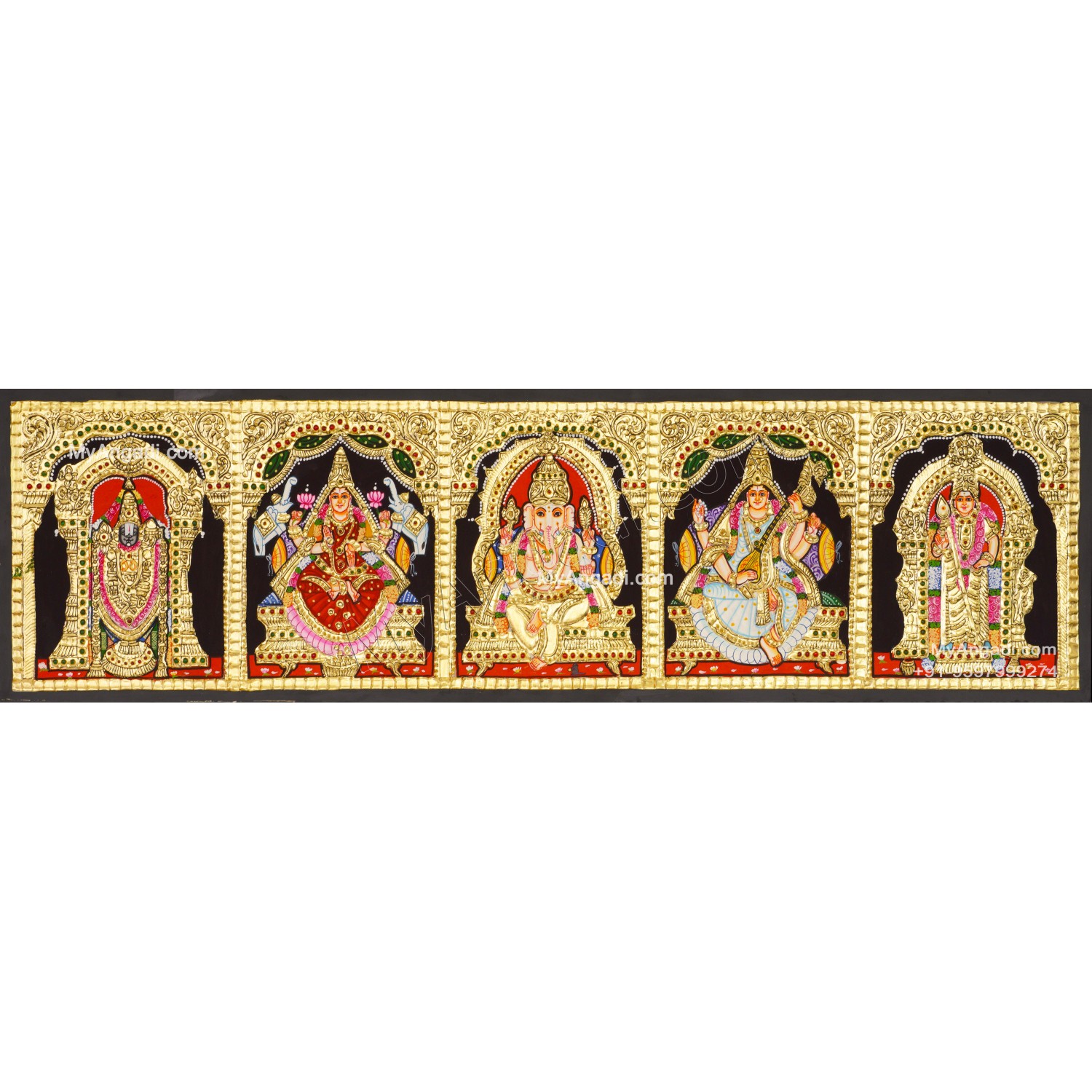 Cornice portafoto 5 Gods | Lord | Tirupati Balaji | Ganesha