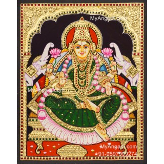 Gajalakshmi Tanjore Painting 