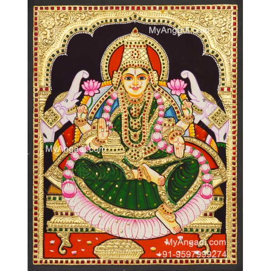 Gajalakshmi Tanjore Painting 