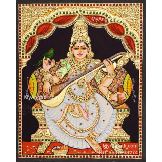 Saraswathi Tanjore Painting