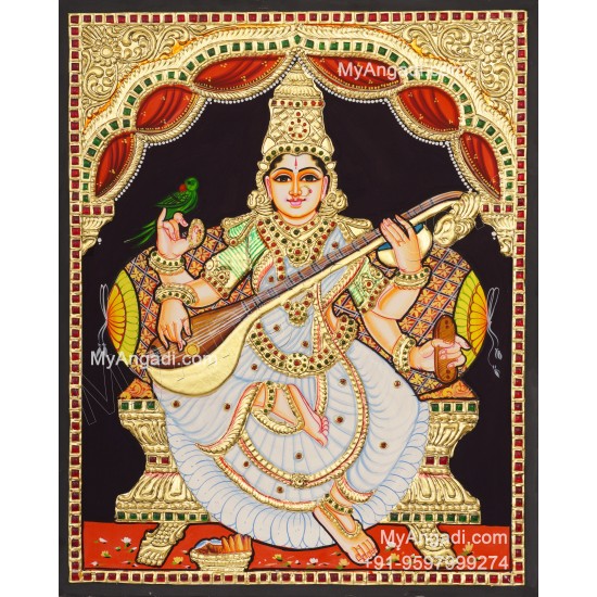 Saraswathi Tanjore Painting