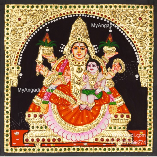 Santhana Lakshmi Tanjore Painting