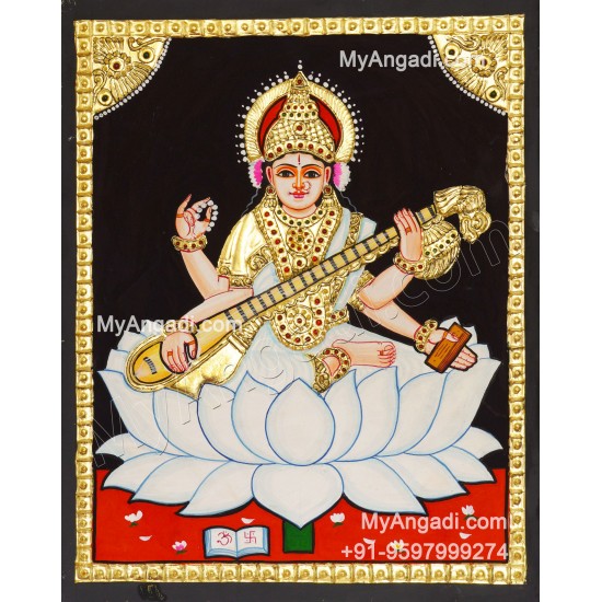 Saraswathi Tanjore Painting