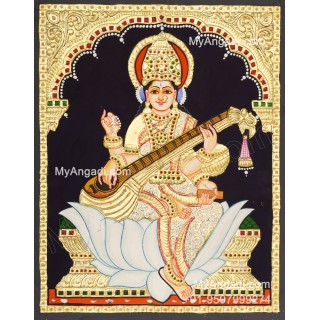 Saraswathi Tanjore Painting