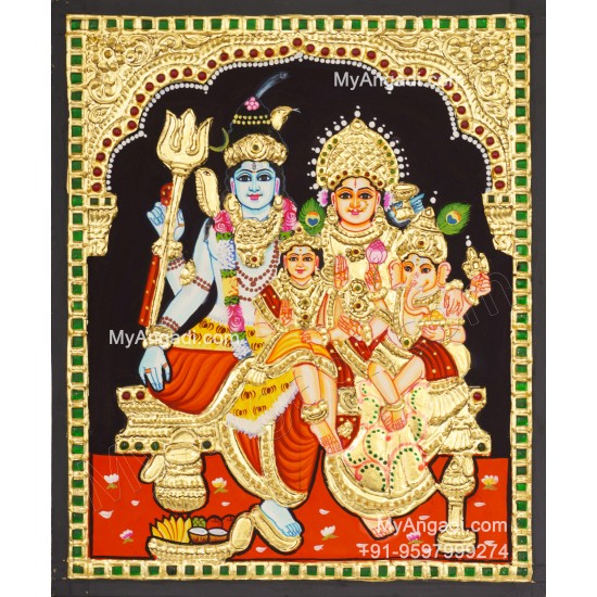 Shiva Darbar Tanjore Painting