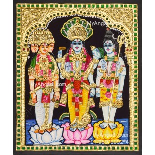 Thirimurthy Tanjore Painting