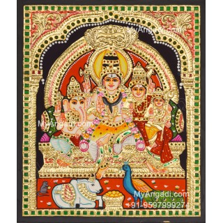 Sivan Kudumbam Tanjore Painting