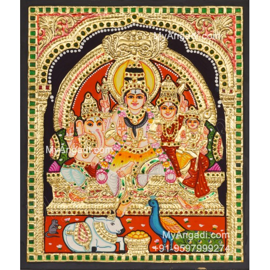 Sivan Kudumbam Tanjore Painting