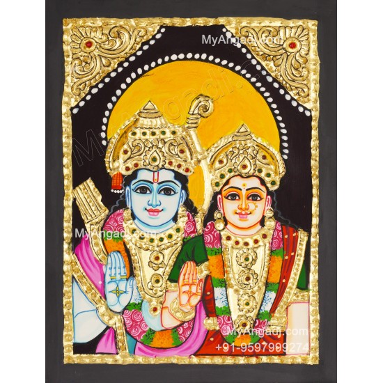 Ram Sita Tanjore Painting