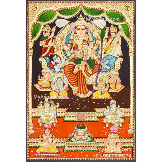 Raja Rajeshwari Tanjore Painting