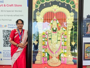 MyAngadi World Record: 7 Ft Tirupati Balaji Tanjore Painting in 9 Hours