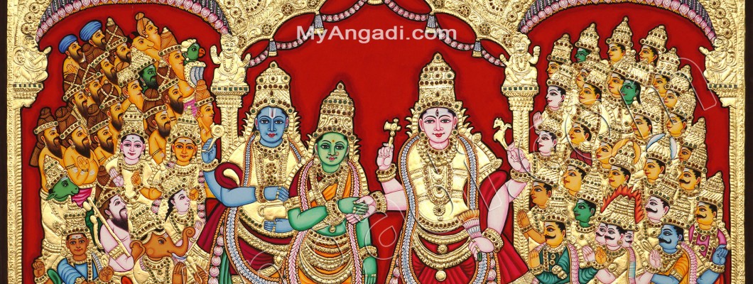 Girija Kalyanam Tanjore Painting