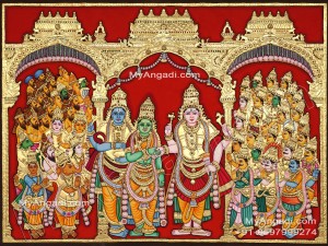 Girija Kalyanam Tanjore Painting