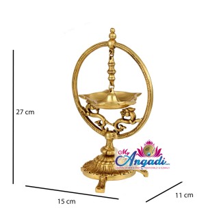 Round Brass Deepam