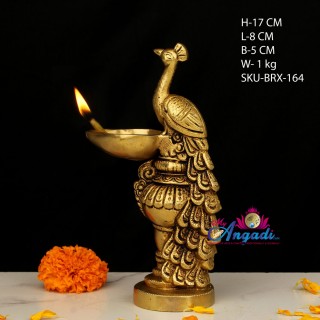 Peacock Brass Deepam