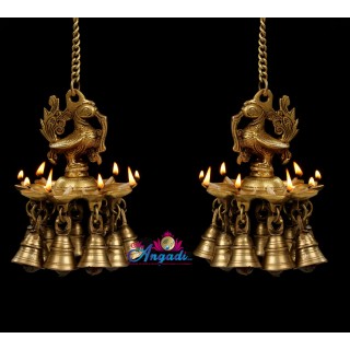 Bird Brass Hanging Deepam