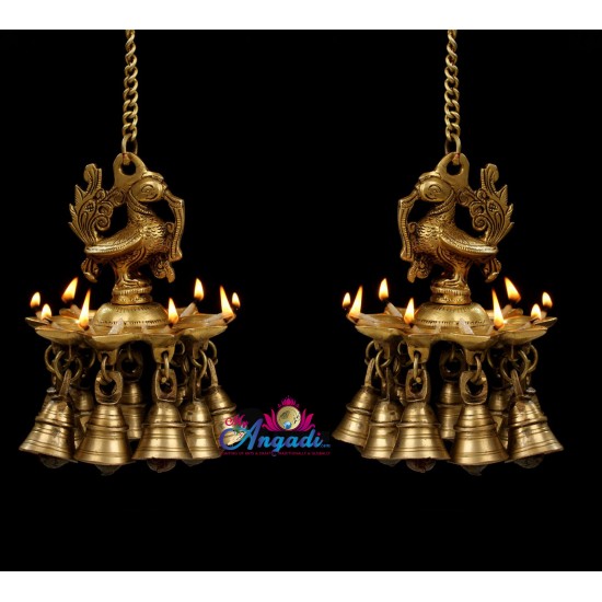 Bird Brass Hanging Deepam