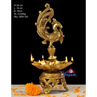 Peacock Brass Deepam