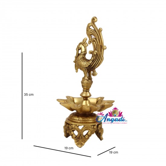 Peacock Brass Deepam