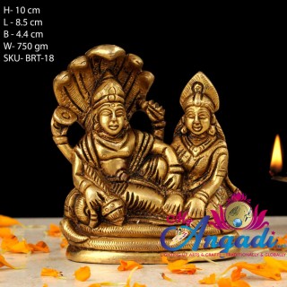 Vishnu Lakshmi Brass Statue