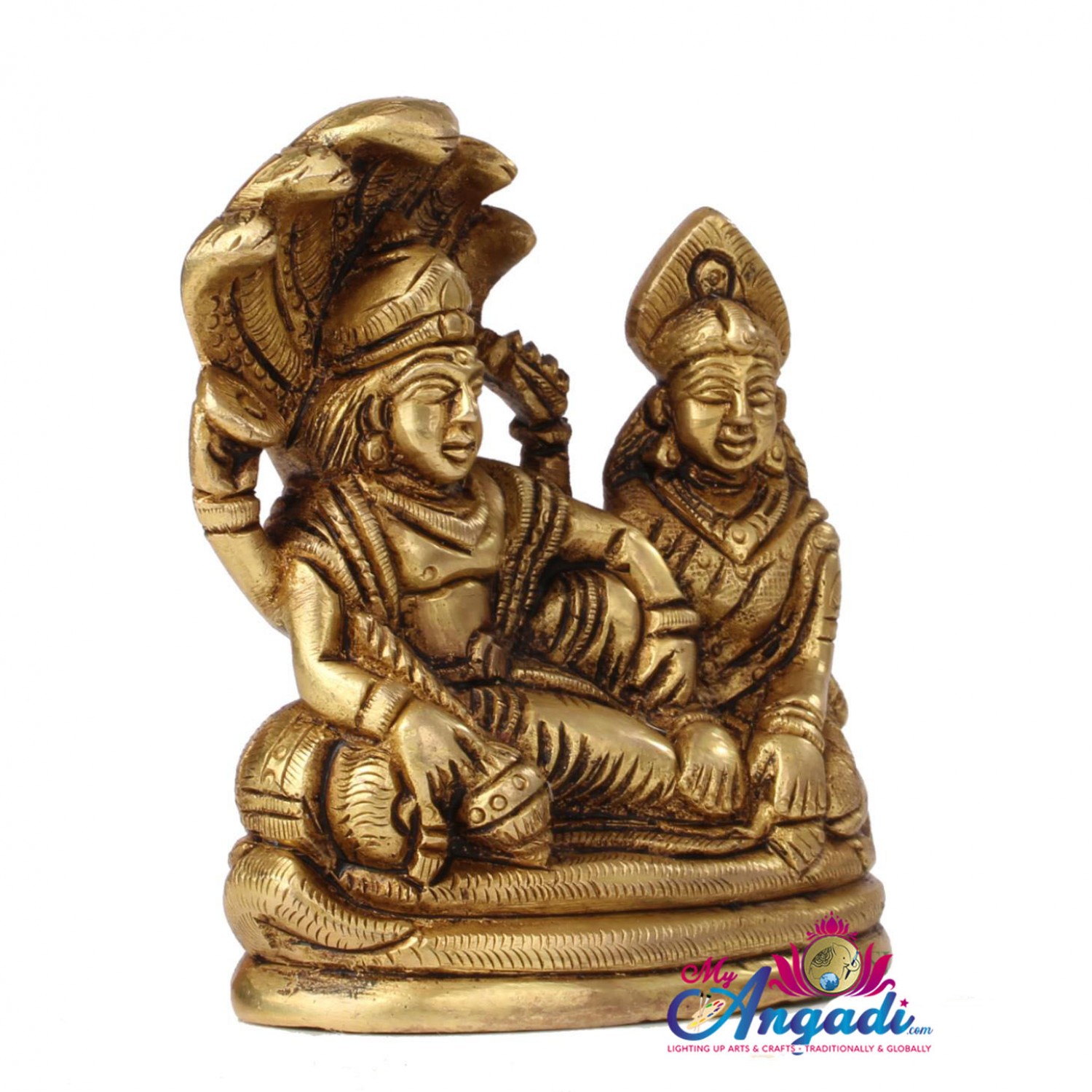 Vishnu Lakshmi Brass Statue