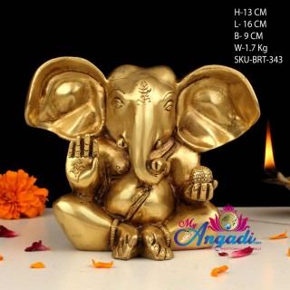 Ganesha Brass Statue