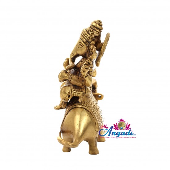 Mooshiga Ganesha Brass Statue Mooshiga Ganesha Brass Statue