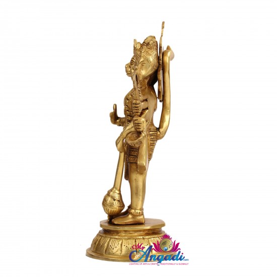 Panchamuga Anjaneya Brass Statue