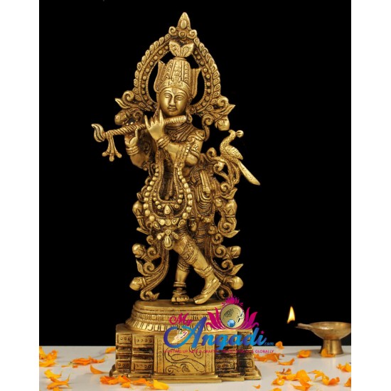  Krishna Brass Statue