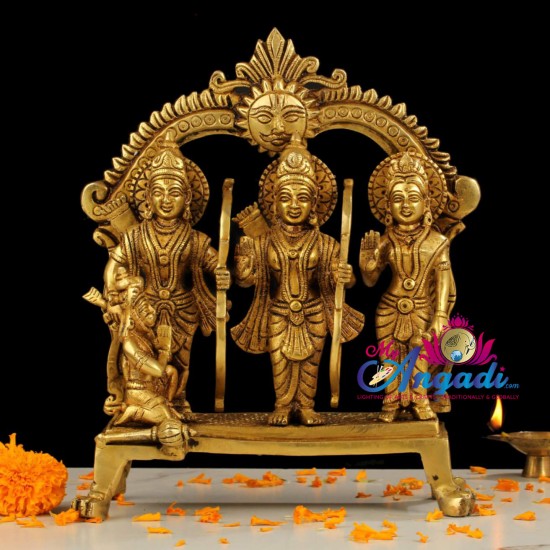 Raman with Seetha Lakshmanan Brass Statue