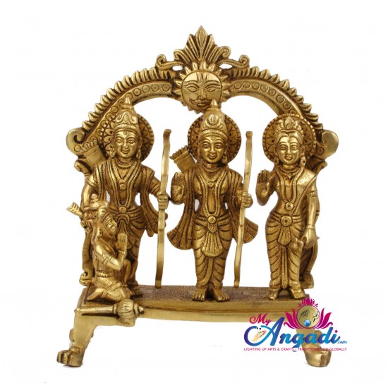 Raman with Seetha Lakshmanan Brass Statue Raman with Seetha Lakshmanan Brass Statue