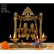 Radha Krishna With Lamp Brass Statue Radha Krishna With Lamp Brass Statue