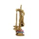 Radha Krishna With Lamp Brass Statue