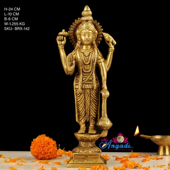 Vishnu Brass Statue