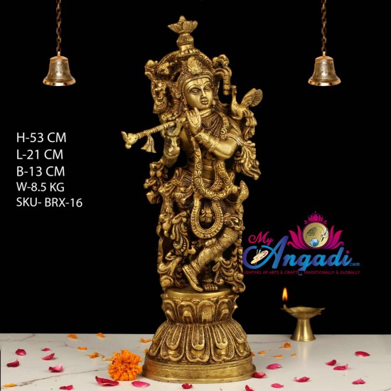 Krishna Brass Statue