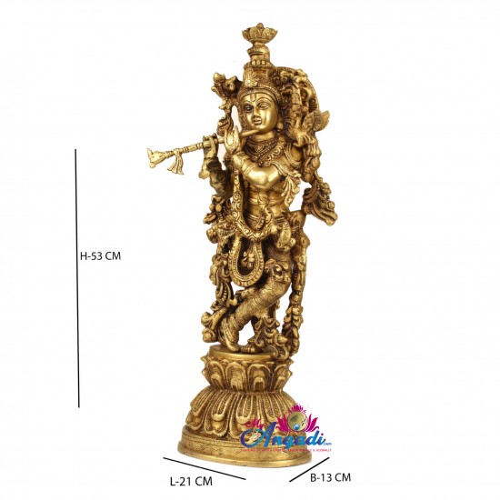 Krishna Brass Statue