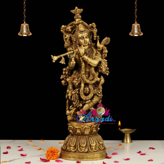 Krishna Brass Statue