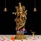 Krishna Fluting  Brass Statue