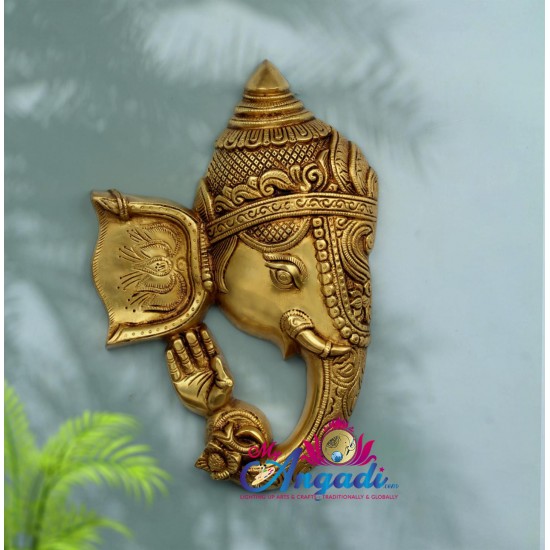 Ganapathy Face Brass Statue