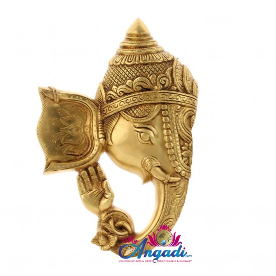 Ganapathy Face Brass Statue