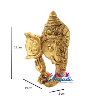 Ganapathy Face Brass Statue