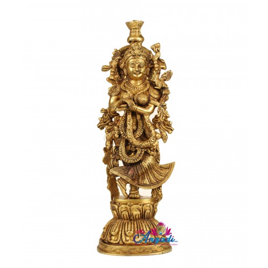 Radha Brass Statue