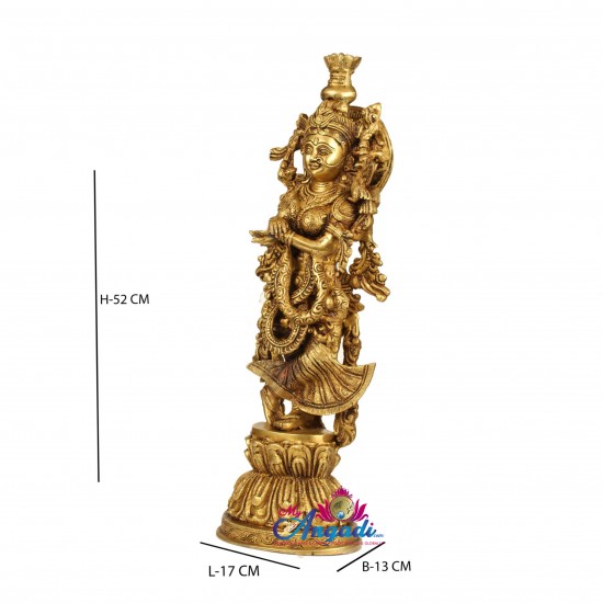 Radha Brass Statue