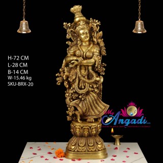 Radha Brass Statue