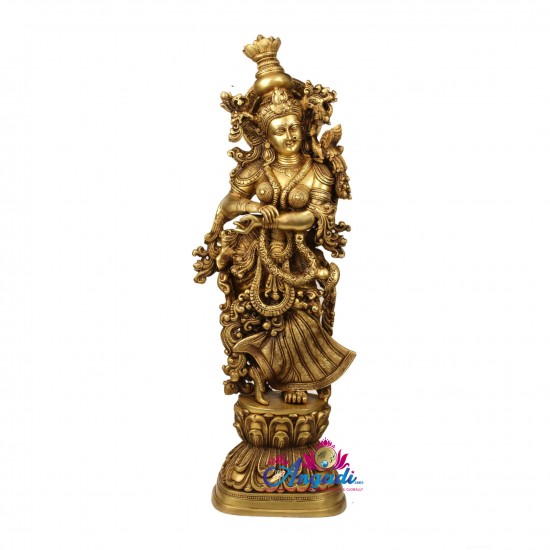 Radha Brass Statue