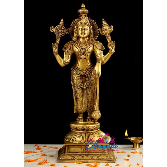 Vishnu Brass Statue