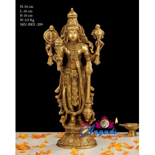 Vishnu Brass Statue