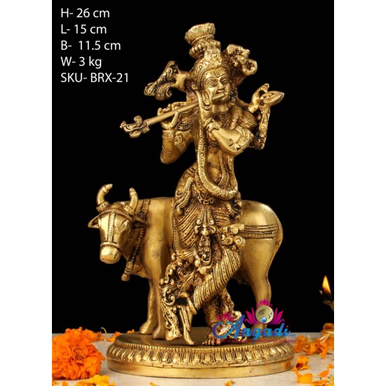 Radha Brass Statue